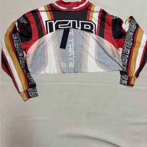 LF the brand Colorful Striped Long Sleeve Crop Top new